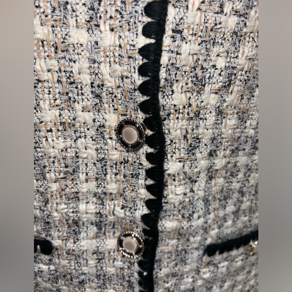 Wool plaid button up dress size medium (NWT) - Picture 3 of 7